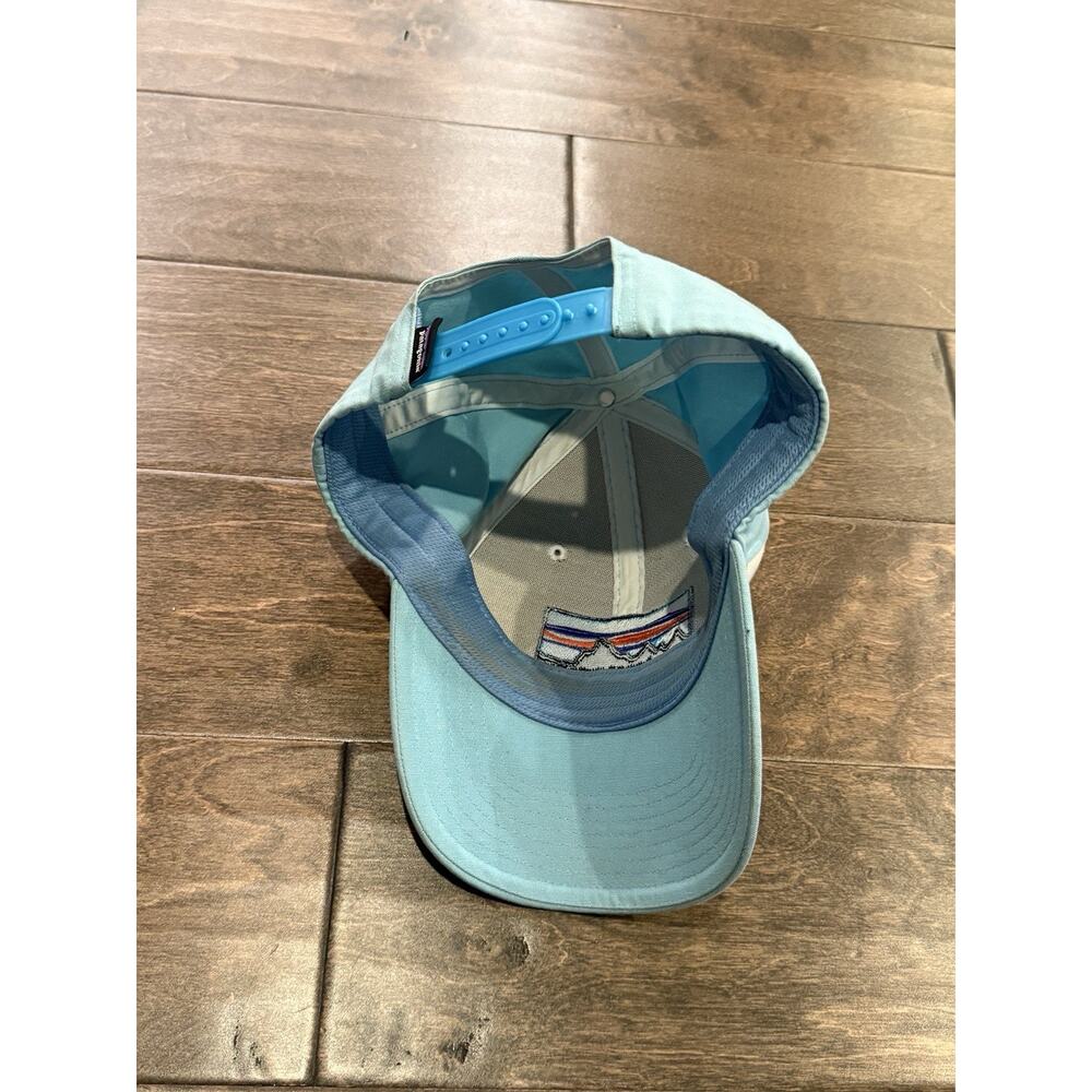 Patagonia P-6 Logo Lopro Mens Blue Adjustable Trucker SnapBack Hat Baseball Cap - Picture 7 of 7